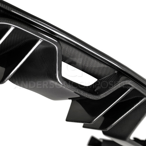 Anderson Composites Mustang w/ Quad-tip Exhaust Type-AR Carbon Fiber Rear Diffuser (2015-2017)