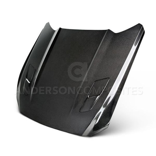 Anderson Composites Mustang Type-OE GT Style w/ Hood Vents Double Sided Carbon Fiber Hood (2015-2017)