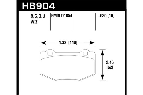 Hawk Shelby GT350 HPS 5.0 Rear Brake Pads (2015-2020)