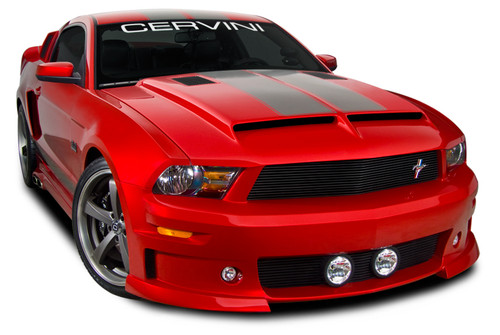 Cervini's Mustang Type 4 Ram Air Hood w/ Billet Heat Extractors (2010-2012)