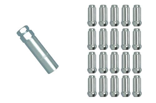 Gorilla Mustang Duplex Small Diameter Lug Nut Kit - Chrome (2015-2023)