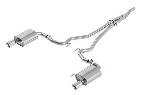 Ford Performance Mustang 2.3L EcoBoost Touring Cat-Back Exhaust System - Chrome Tips (2015-2023)