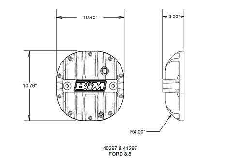 B&M Mustang/F-150 8.8-Inch Differential Cover - Natural (1986-2014)