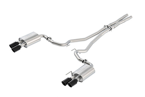 Ford Performance Mustang GT Touring Cat-Back Exhaust System - Black Tips (2018-2023)