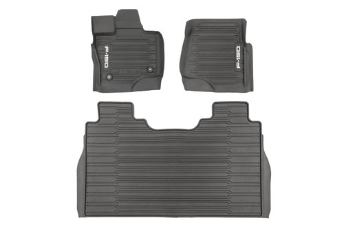 Ford F-150 SuperCrew All-Weather Floor Liners w/ Logo (2015-2023)