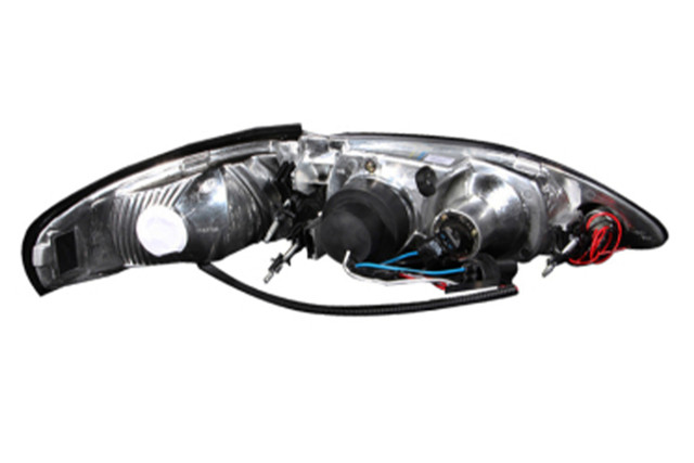 Anzo Mustang Projector Headlights W/ Halo Chrome 1 Piece (1994-1998) - Image Anzo Mustang Projector Headlights W/ Halo Chrome 1 Piece (1994-1998) - Image