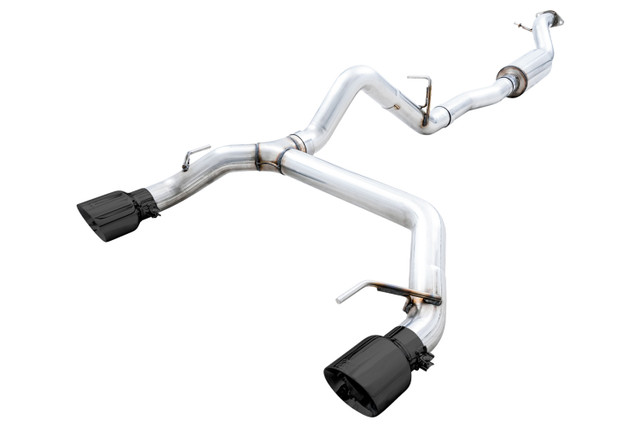 AWE Bronco 0FG Cat-Back Exhaust System w/ BashGuard - Dual 4.5" Diamond Black Tips (2021-2023) - Image AWE Bronco 0FG Cat-Back Exhaust System w/ BashGuard - Dual 4.5" Diamond Black Tips (2021-2023) - Image