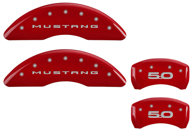 MGP Mustang GT Caliper Covers - Red w/ 5.0 logo - Front and Rear (2015-2023) - Image MGP Mustang GT Caliper Covers - Red w/ 5.0 logo - Front and Rear (2015-2023) - Image