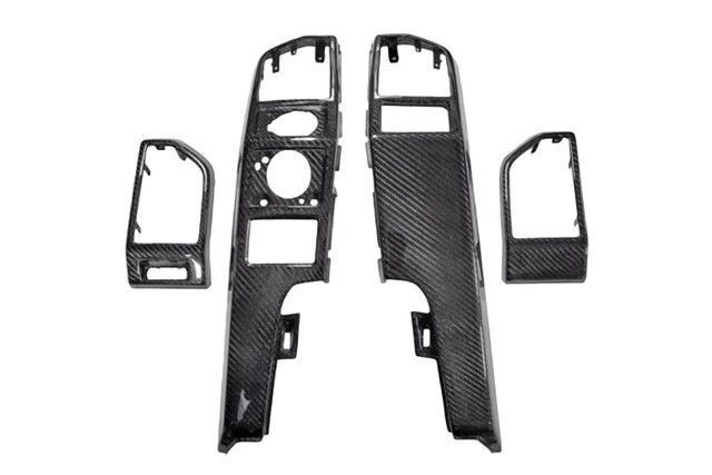 California Pony Cars F-Series Carbon Fiber 4 pc. Dash Air Vent Bezel Kit - w/ Back Up Assist (2015-2023) - Image