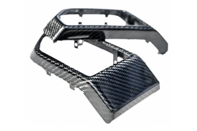 California Pony Cars F-Series Carbon Fiber 4 pc. Dash Air Vent Bezel Kit - w/ Back Up Assist (2015-2023) - Image