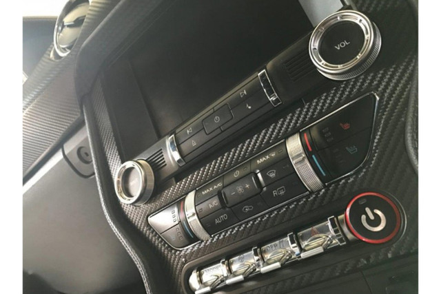 Anchor Room Mustang RHD Dash Overlay Kit - Black Carbon Fiber (2015-2023) - Image Anchor Room Mustang RHD Dash Overlay Kit - Black Carbon Fiber (2015-2023) - Image