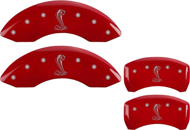MGP Mustang Caliper Covers - Red With Cobra Logo - Front & Rear (2005-2010) - Image MGP Mustang Caliper Covers - Red With Cobra Logo - Front & Rear (2005-2010) - Image
