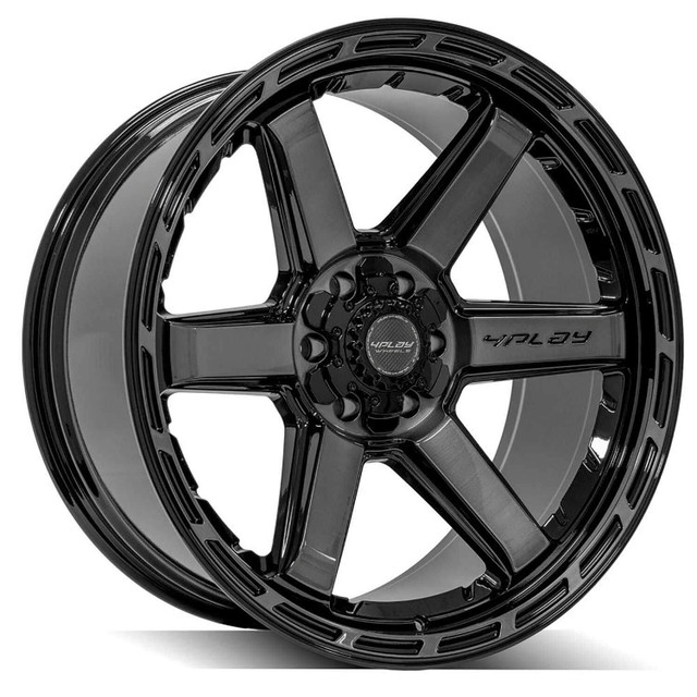 4PLAY Wheels Bronco/F-150/Ranger/Raptor 4P63 Brushed Black Wheel - 22x10 (2004-2023) - Image 4PLAY Wheels Bronco/F-150/Ranger/Raptor 4P63 Brushed Black Wheel - 22x10 (2004-2023) - Image