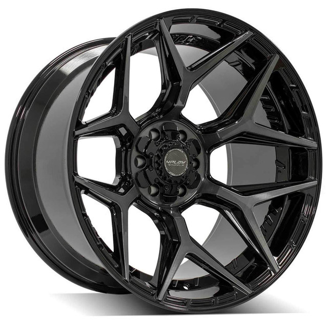 4PLAY Wheels Bronco/F-150/Ranger/Raptor 4P06 Brushed Black Wheel - 22x12 (2004-2022) - Image 4PLAY Wheels Bronco/F-150/Ranger/Raptor 4P06 Brushed Black Wheel - 22x12 (2004-2022) - Image
