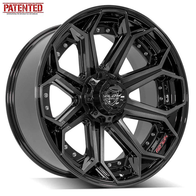 4PLAY Wheels Bronco/F-150/Ranger/Raptor 4P80R Brushed Black Wheel - 22x10 (2004-2023) - Image 4PLAY Wheels Bronco/F-150/Ranger/Raptor 4P80R Brushed Black Wheel - 22x10 (2004-2023) - Image