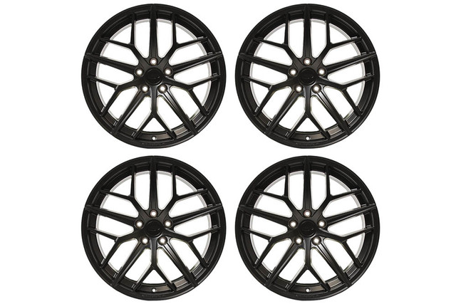 Steeda Mustang Trident Satin Black Square Wheel & Tire Package - 20x10 (2005-2026) - Image Steeda Mustang Trident Satin Black Square Wheel & Tire Package - 20x10 (2005-2026) - Image