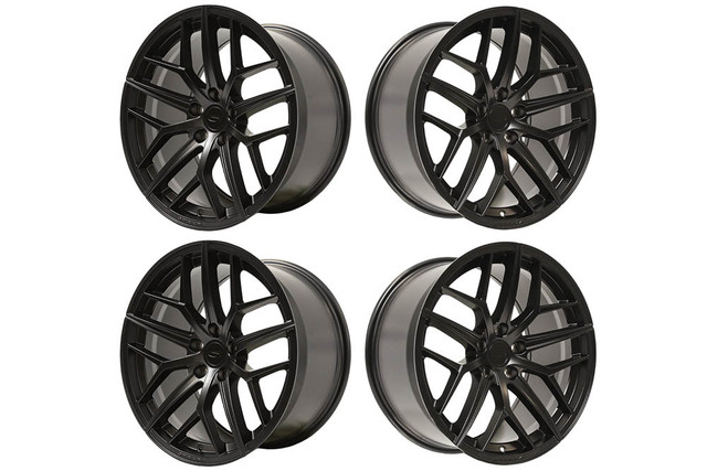 Steeda Mustang Trident Satin Black Square Wheel Package - 19x10 (2005-2026) - Image Steeda Mustang Trident Satin Black Square Wheel Package - 19x10 (2005-2026) - Image
