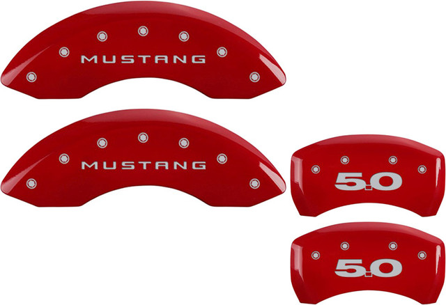 MGP Mustang GT Caliper Covers - Red w/ 5.0 Logo - Front & Rear (2011-2014) - Image MGP Mustang GT Caliper Covers - Red w/ 5.0 Logo - Front & Rear (2011-2014) - Image