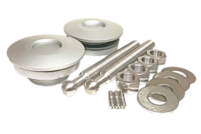 Quik-Latch QL-50 2.5" Low Profile Hood Pin Kit - Grey - Image