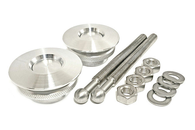 Quik-Latch QL-38 1.75" Low Profile Hood Pin Kit - Machined Aluminum - Image Quik-Latch QL-38 1.75" Low Profile Hood Pin Kit - Machined Aluminum - Image