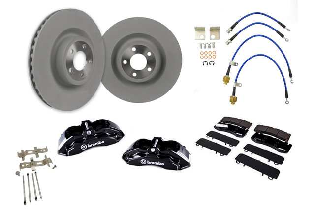 Steeda Mustang 6-Piston 15" Brembo Front Brake Upgrade Kit - Black (2015-2025) - Image Steeda Mustang 6-Piston 15" Brembo Front Brake Upgrade Kit - Black (2015-2025) - Image