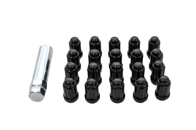 Steeda Mustang Splined Small Diameter Lug Nut Kit - Black (1979-2014) - Image