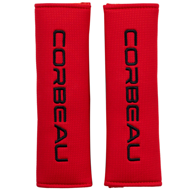 Corbeau Mustang Red 3" Harness Pads Pair (1979-2023) - Image