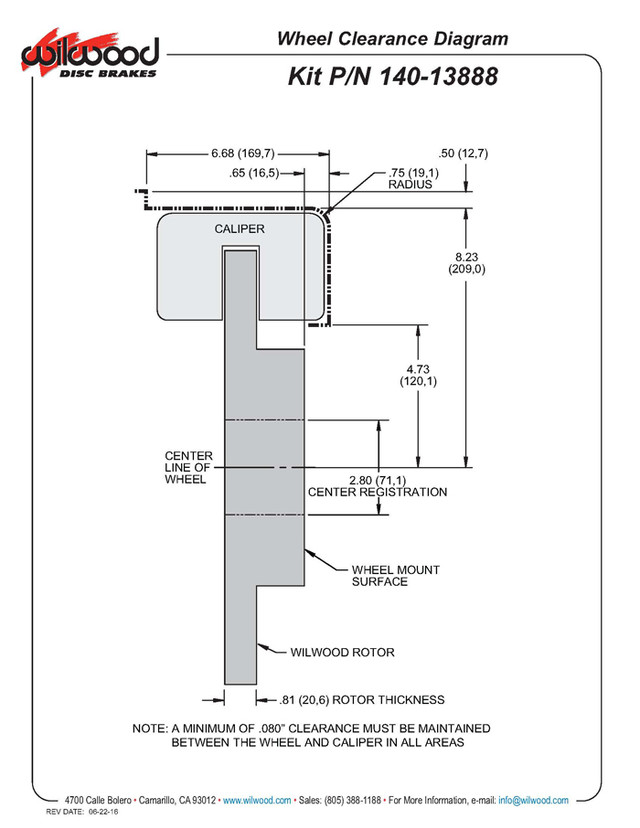 Wilwood Mustang AERO4-MC4 Street Rear Parking Brake Kit - 14" Slotted Rotors Red 4 Piston Calipers (2015-2023) - Image Wilwood Mustang AERO4-MC4 Street Rear Parking Brake Kit - 14" Slotted Rotors Red 4 Piston Calipers (2015-2023) - Image