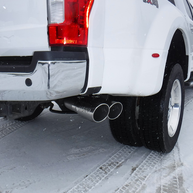 MBRP F-250/350 6.7L Installer Series 4" Filter Back Single Side Dual Exit exhaust (2017-2022) - Image MBRP F-250/350 6.7L Installer Series 4" Filter Back Single Side Dual Exit exhaust (2017-2022) - Image