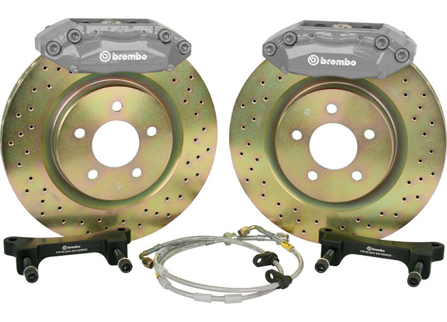 Brembo Fusion 13" Front Brake 4 Piston Kit - Silver (2006-2012) - Image