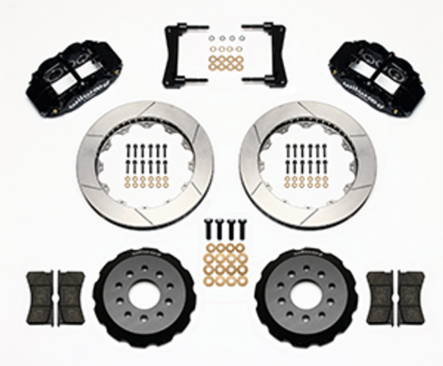 Wilwood Mustang Superlite 6R Front Brake Kit w/ 13 in. Slotted Rotors - Black (2005-2014) - Image
