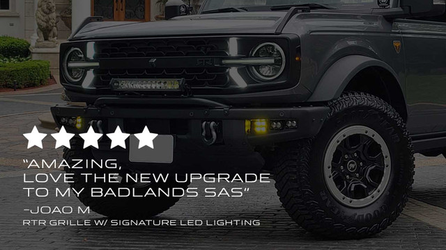 RTR Bronco Grille w/ Signature LED Lighting w/ 360 Camera (2021-2023) - Image