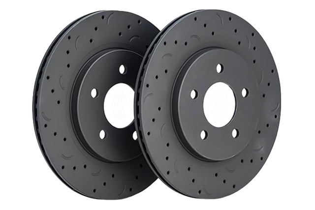 Hawk Explorer Heavy Duty Talon Drilled/Slotted Rear Brake Rotors (2013-2018) - Image Hawk Explorer Heavy Duty Talon Drilled/Slotted Rear Brake Rotors (2013-2018) - Image