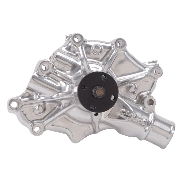 Edelbrock Mustang 5.0L High Flow Performance Reverse-Rotation Water Pump - Polished (1986-1993) - Image