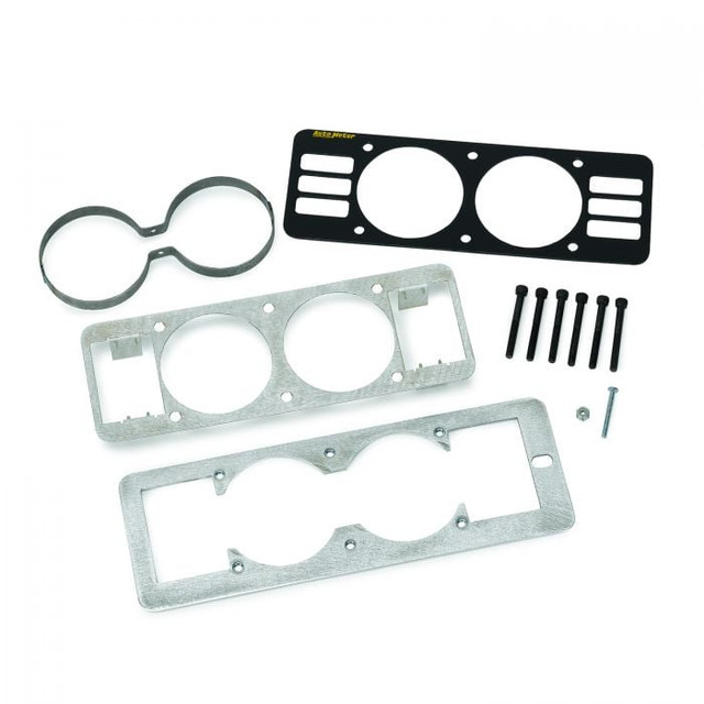 Autometer Mustang Dual 2-5/8" Gauge Cage w/ Vents - Black (1987-1993) - Image