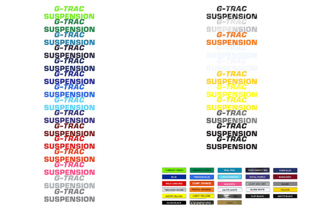 Steeda Premium G-Trac Suspension Vinyl Decal - Image Steeda Premium G-Trac Suspension Vinyl Decal - Image