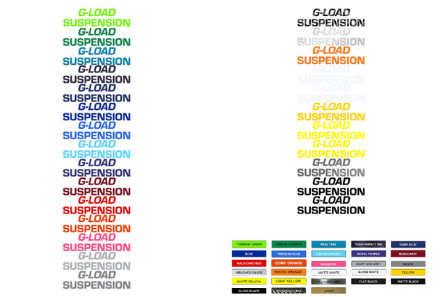 Steeda Premium G-Load Suspension Vinyl Decal - Image Steeda Premium G-Load Suspension Vinyl Decal - Image