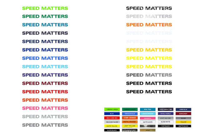 Steeda Premium Speed Matters Vinyl Decal - Image Steeda Premium Speed Matters Vinyl Decal - Image