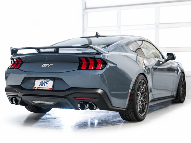 AWE Mustang GT SwitchPath Cat-Back Exhaust - Quad Chrome Silver Tips (2024-2026) - Image AWE Mustang GT SwitchPath Cat-Back Exhaust - Quad Chrome Silver Tips (2024-2026) - Image