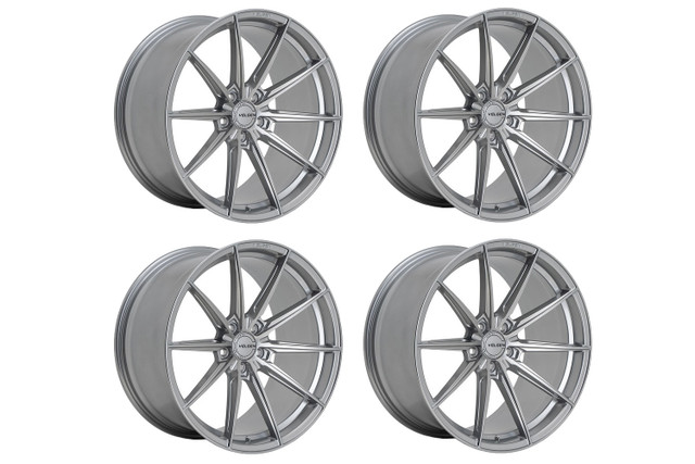 Velgen Wheels Mustang VF10 Gloss Silver Staggered Wheel Package - 20x10/20x11 (2015-2026) - Image Velgen Wheels Mustang VF10 Gloss Silver Staggered Wheel Package - 20x10/20x11 (2015-2026) - Image