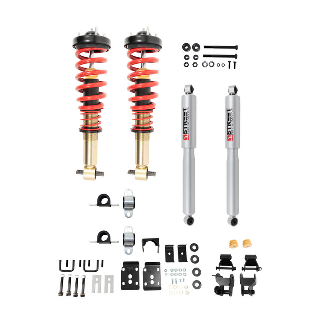 Belltech F-150 2WD Performance Lowering Coilover Kit, 0in to -3.5in F / -4.5in R (2021+) - Image