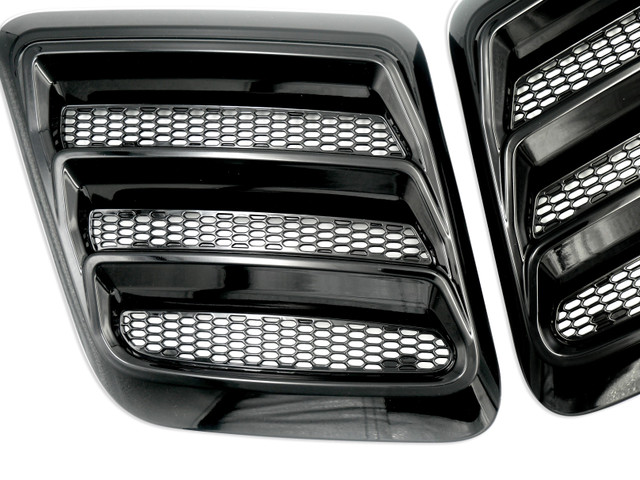 Roush Mustang Hood Vent Heat Extractors - Gloss Black (2018-2023) - Image Roush Mustang Hood Vent Heat Extractors - Gloss Black (2018-2023) - Image