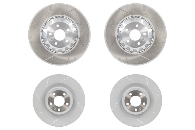 Steeda Mustang GT/Dark Horse Two-Piece Slotted Front & Rear Rotor Set (2024-2026) - Image Steeda Mustang GT/Dark Horse Two-Piece Slotted Front & Rear Rotor Set (2024-2026) - Image