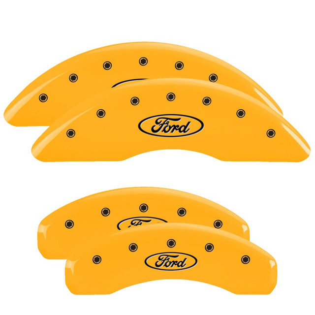 MGP Mustang GT Caliper Covers Front & Rear - Yellow/Black Finish w/ Ford Logo (2024-2025) - Image MGP Mustang GT Caliper Covers Front & Rear - Yellow/Black Finish w/ Ford Logo (2024-2025) - Image
