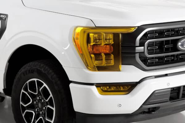 GTS F-150 Headlight Covers - 2 Piece - Transparent Yellow (2019-2023) - Image GTS F-150 Headlight Covers - 2 Piece - Transparent Yellow (2019-2023) - Image