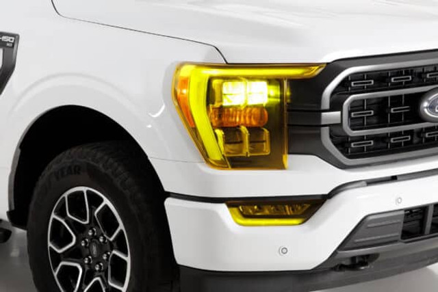 GTS F-150 Headlight Covers - 2 Piece - Transparent Yellow (2019-2023) - Image GTS F-150 Headlight Covers - 2 Piece - Transparent Yellow (2019-2023) - Image
