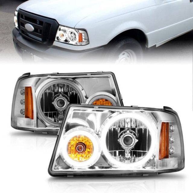 Anzo Ranger Projector Headlights w/ Halo Chrome (CCFL) 1 pc (2001-2011) - Image