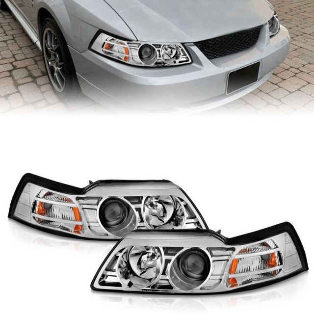Anzo Mustang Projector Headlights Chrome (1999-2004) - Image