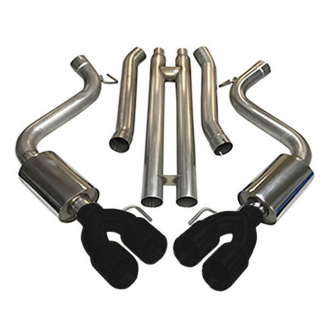 MRT Mustang GT Sport Touring Cat Back w/H-Pipe - Black Quad Tips (2018+) - Image MRT Mustang GT Sport Touring Cat Back w/H-Pipe - Black Quad Tips (2018+) - Image