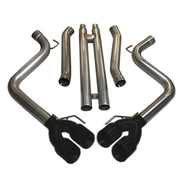 MRT Mustang GT Extreme Cat Back Exhaust w/H-pipe - Black Quad Tips (2018+) - Image MRT Mustang GT Extreme Cat Back Exhaust w/H-pipe - Black Quad Tips (2018+) - Image